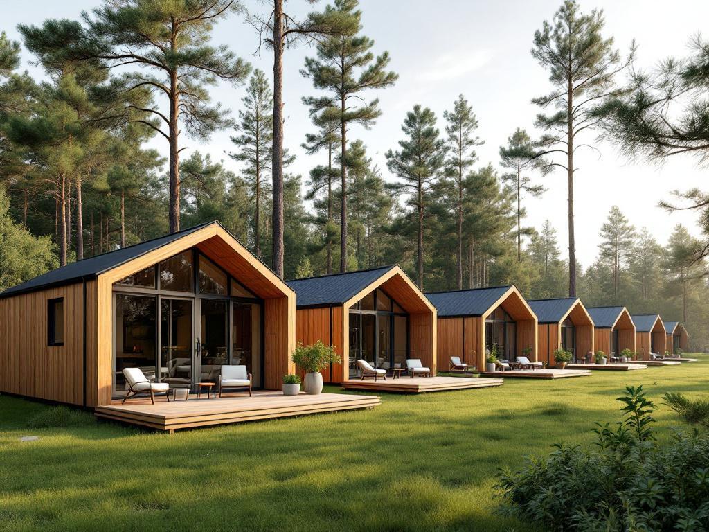 глемпинг с модульными домами, баня и бассейн глемпинг с модульными домами, баня и бассейн